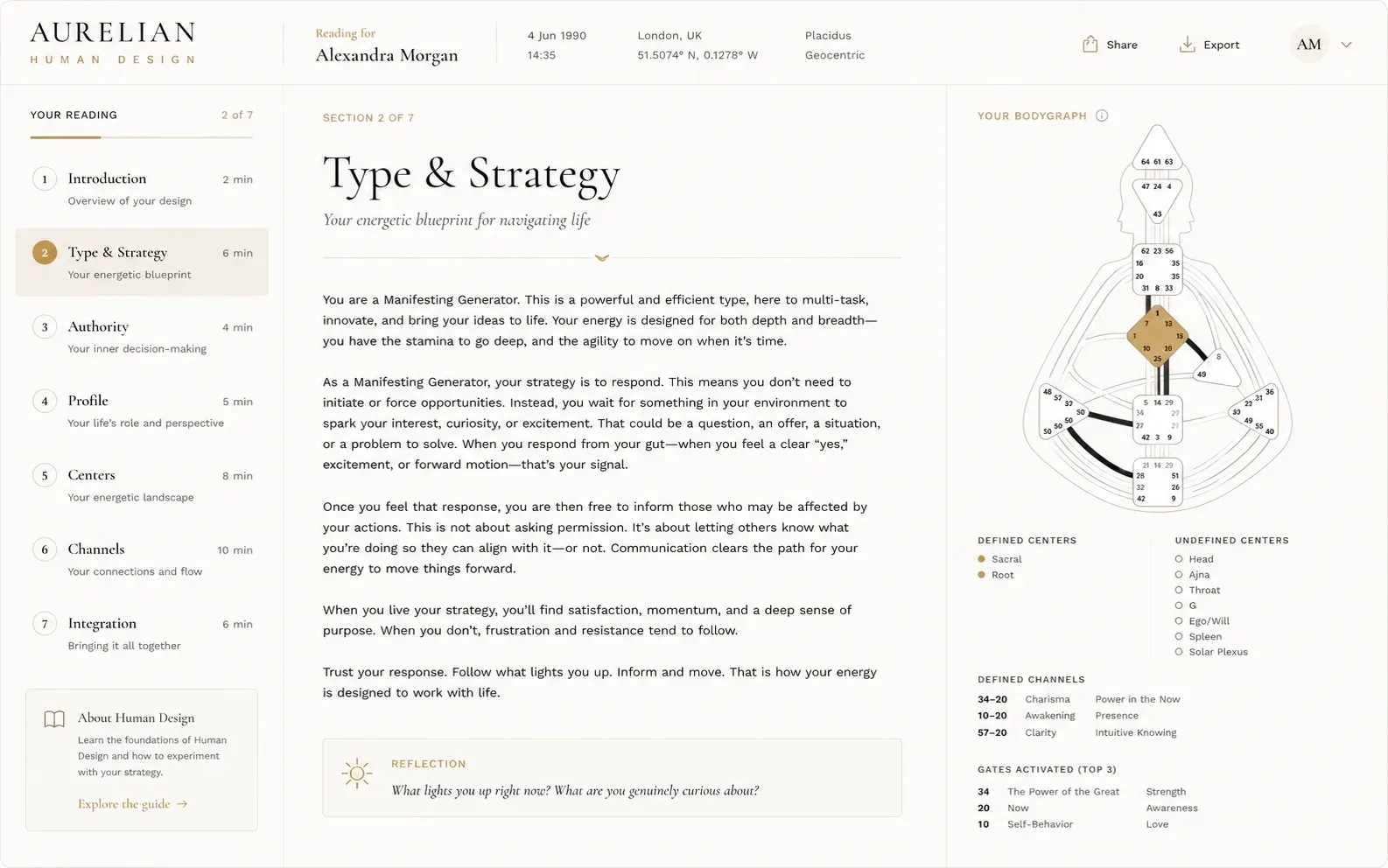 Human Design Interpretation Engine