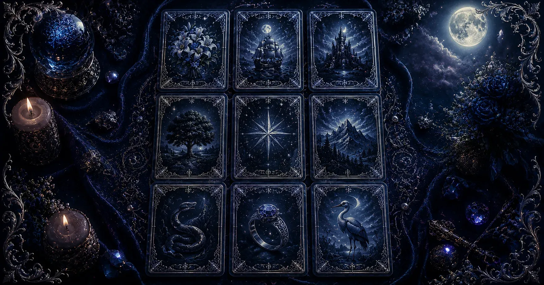 Petit Lenormand Spread — illustration
